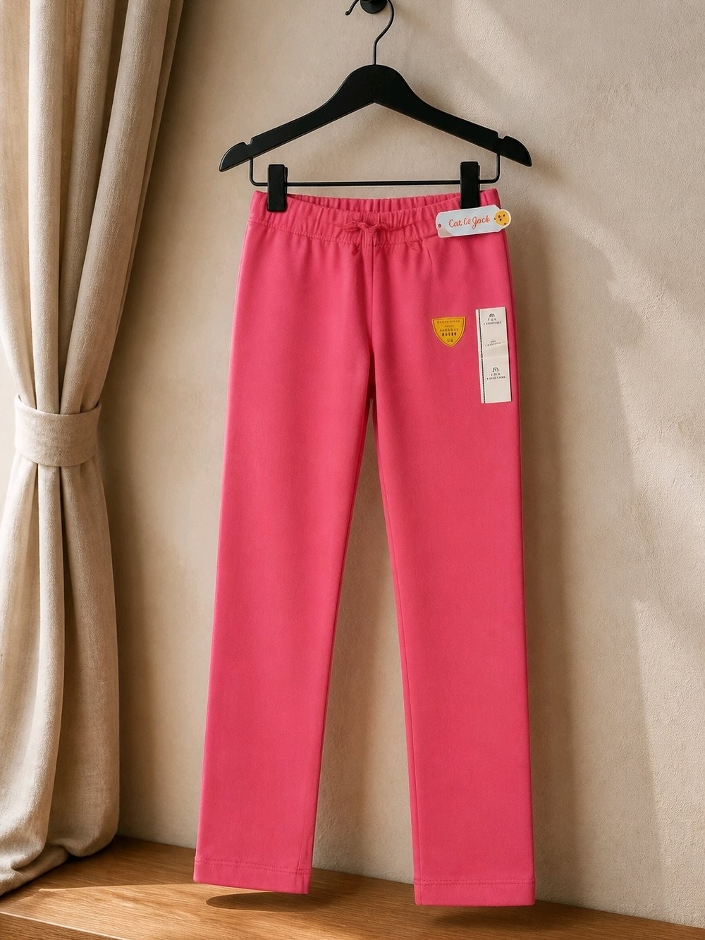 Bright Pink Straight-Leggings